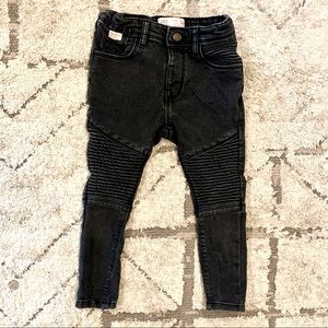 Zara stretch biker Moto jeans